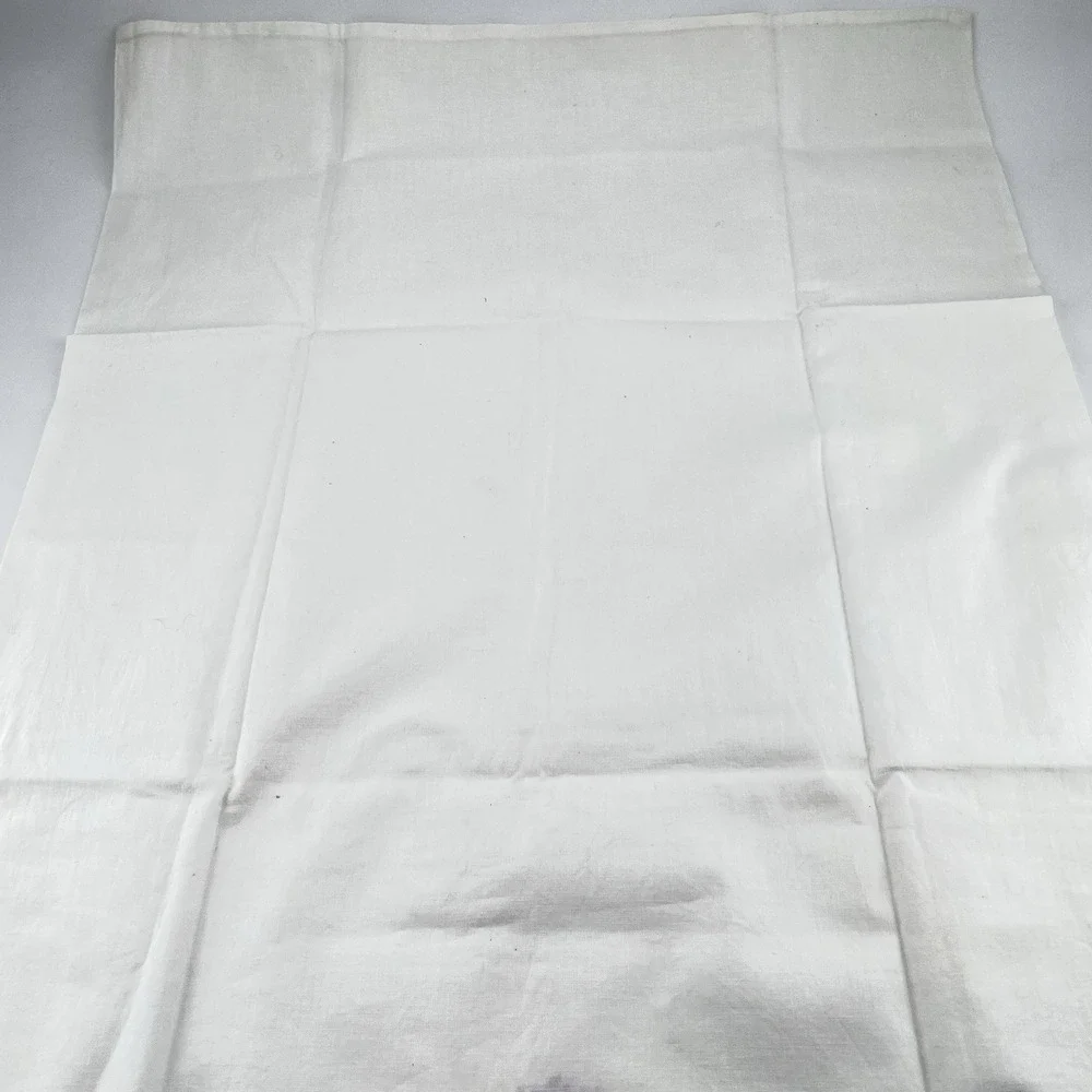 Vintage MCM Floral Embroidered Pillowcases Set of 2 White Cotton Crocheted Hems